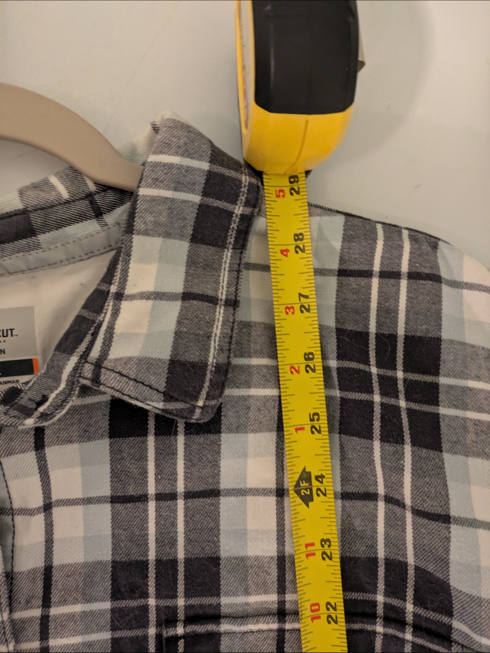 Ridgecut Tuff Wear Women's 3X black, white gray And Blue Plaid Button Up Shirt. - Picture 8 of 8